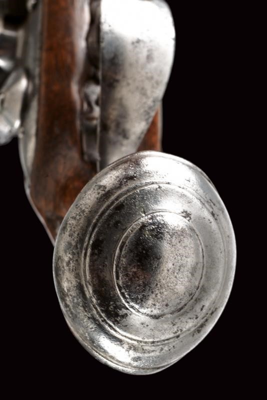 Pistola a pietra focaia, Francia, Seconda metà del XVIII secolo, lunghezza 18 cm