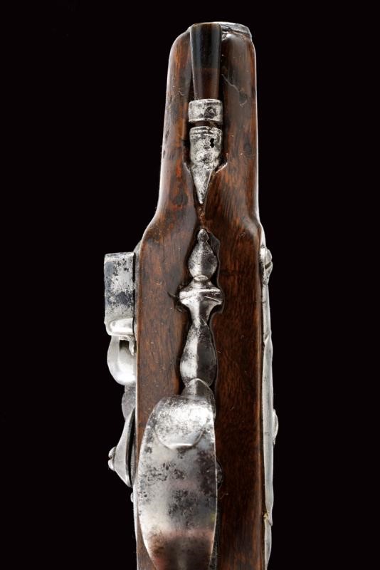 Pistola a pietra focaia, Francia, Seconda metà del XVIII secolo, lunghezza 18 cm