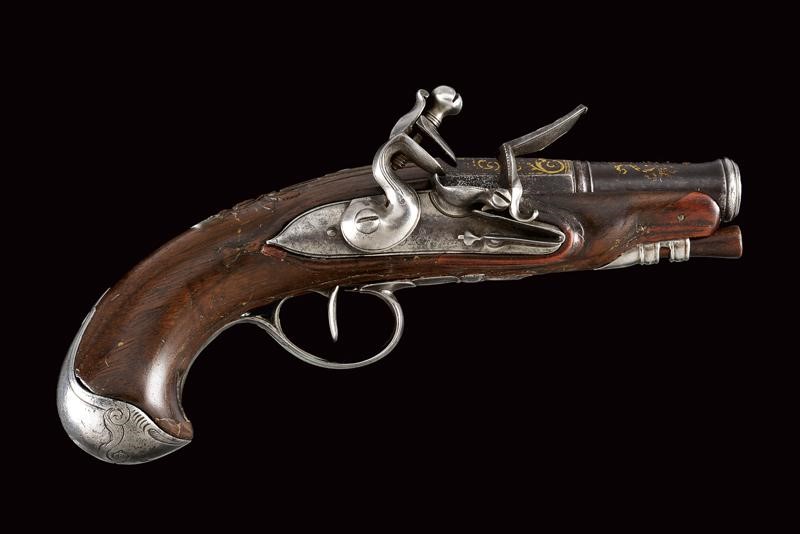 Pistola a pietra focaia da viaggio, St. Etienne, fine XVIII secolo