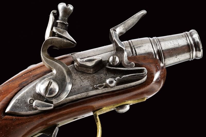 Pistola a pietra focaia, Francia, circa 1800, cal. 8.5 mm