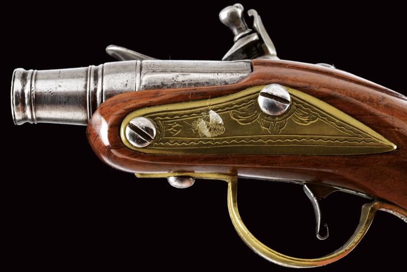 Pistola a pietra focaia, Francia, circa 1800, cal. 8.5 mm