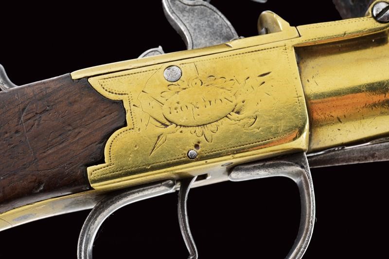 Barber, Pistola a pietra focaia da marina con baionetta a scatto, Londra, 1800 circa