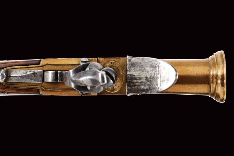 Mazzagatto a tromboncino, bronzo e legno, Francia, prima metà del XIX secolo