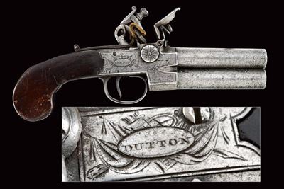 Dutton, Mazzagatto a pietra focaia con canne sovrapposte, Londra, 1800 circa