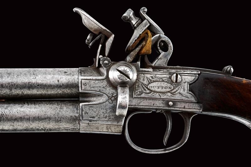 Dutton, Mazzagatto a pietra focaia con canne sovrapposte, Londra, 1800 circa