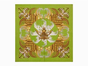 Hermès - Prouesin silk twill scarf