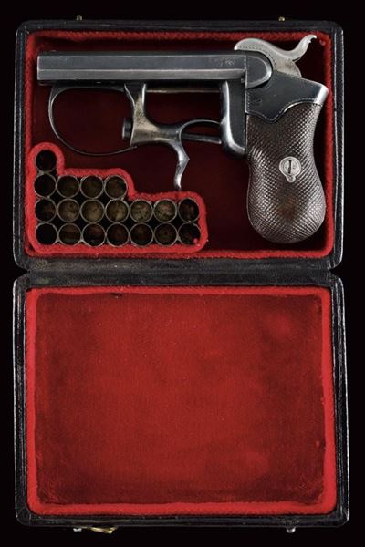 Pistola a spillo Delvigne, doppia canna, Belgio, circa 1870