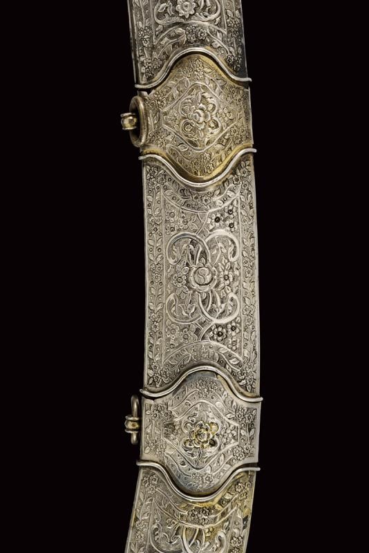 Pala con fornimenti in argento e decorazioni a pietre, tecnica Impero Ottomano, XIX Secolo
