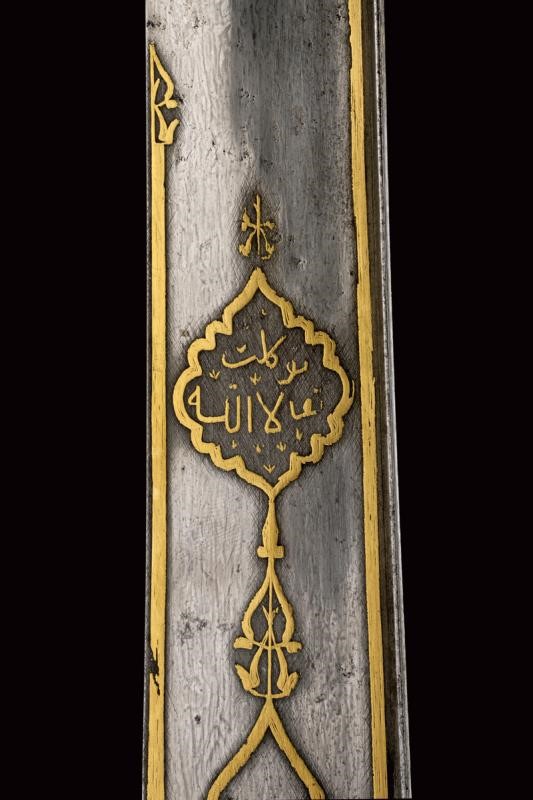 Pala con fornimenti in argento e decorazioni a pietre, tecnica Impero Ottomano, XIX Secolo