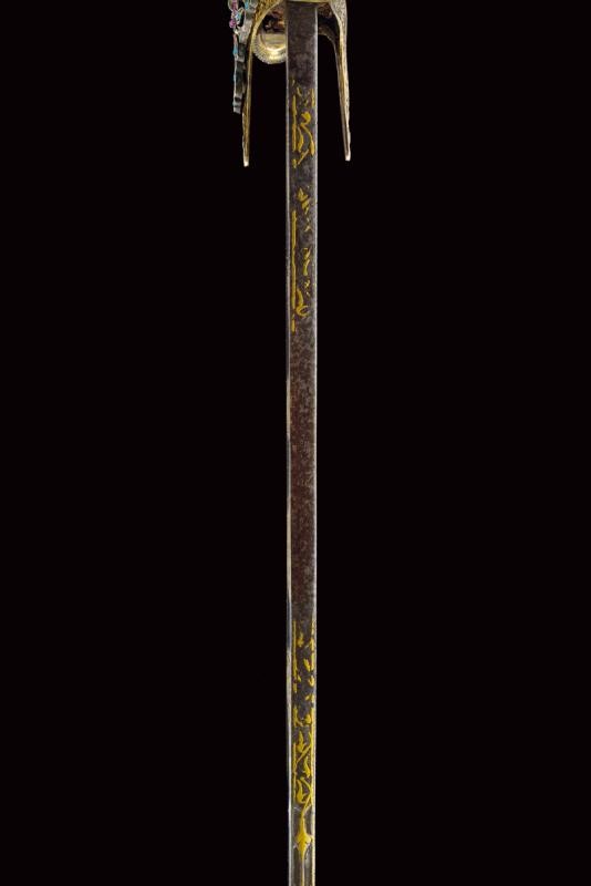 Pala con fornimenti in argento e decorazioni a pietre, tecnica Impero Ottomano, XIX Secolo
