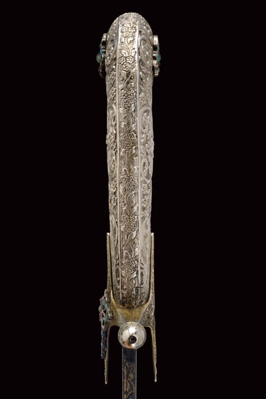 Pala con fornimenti in argento e decorazioni a pietre, tecnica Impero Ottomano, XIX Secolo