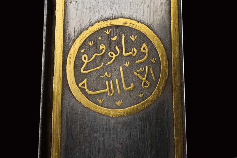 Pala con fornimenti in argento e decorazioni a pietre, tecnica Impero Ottomano, XIX Secolo