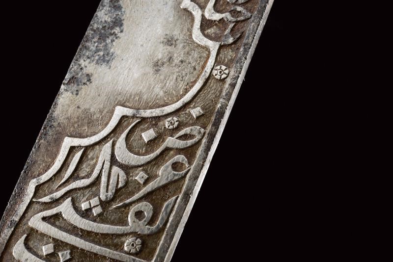 Kard persiano, XVIII/XIX secolo, lama in damasco
