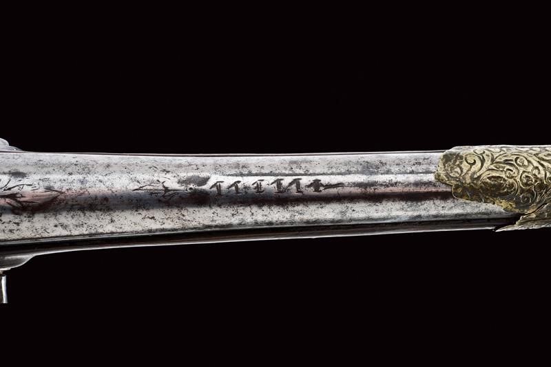 Pistola a pietra focaia con fornimenti in acciaio e argento, Turchia, Prima metà del XIX Secolo