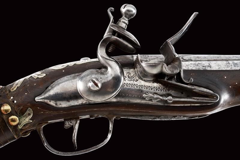 Pistola a pietra focaia con fornimenti in acciaio e argento, Turchia, Prima metà del XIX Secolo