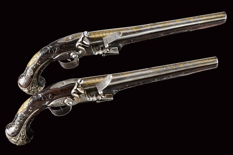 Pistole turche a pietra focaia, inizio XIX secolo