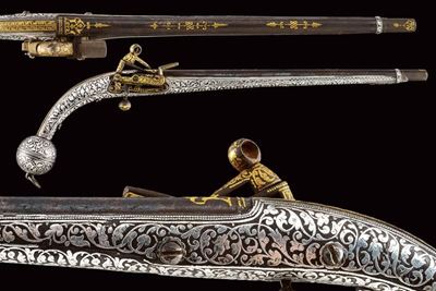 Pistola Kubachi alla micheletta, Daghestan, 41.5 cm, Seconda metà XIX Secolo