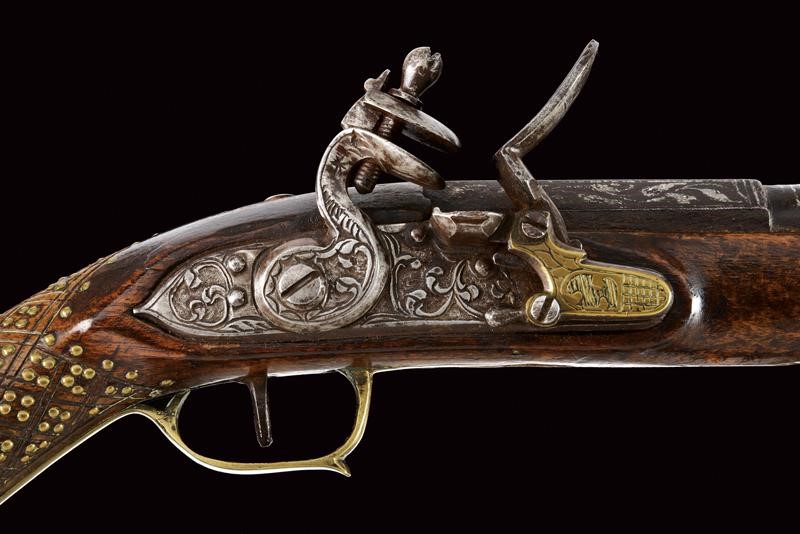 Tromboncino a pietra focaia, ferro e legno, XIX secolo