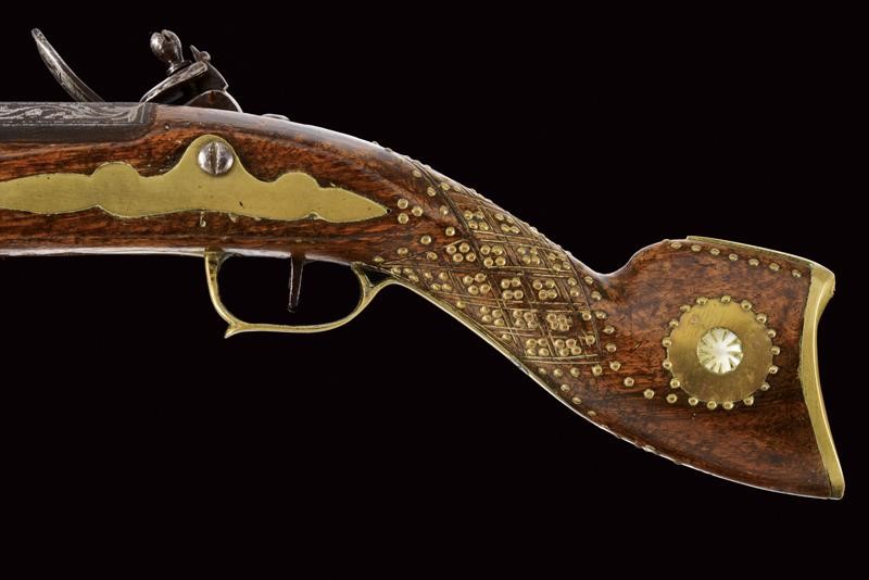 Tromboncino a pietra focaia, ferro e legno, XIX secolo