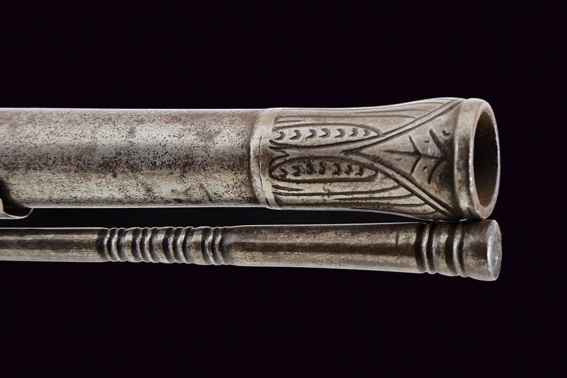 Fucile alla morlacca a pietra focaia, lunghezza 138 cm, Albania, Secondo quarto del XIX secolo