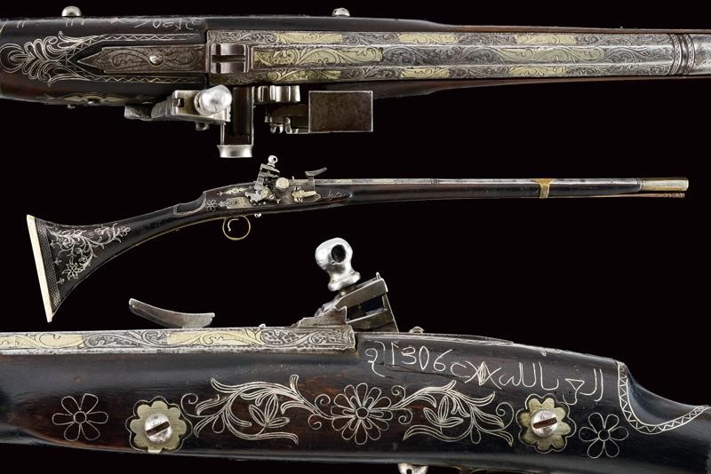 A very fine snaphaunce flintlock Moukala 1889 | Rare and A very fine snaphaunce flintlock Moukala 1889 | Rare and