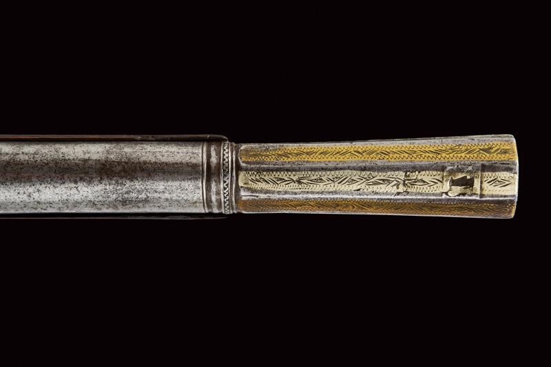 Canna liscia decorata con incisioni floreali e geometriche, calibro 13 mm, Africa del Nord, 1889