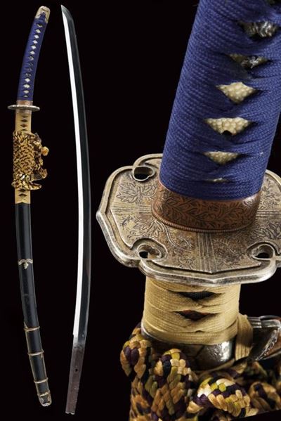 Tachi, Giappone, Fine del XVI Secolo, lunghezza 92 cm, koshirae tachi del XIX secolo