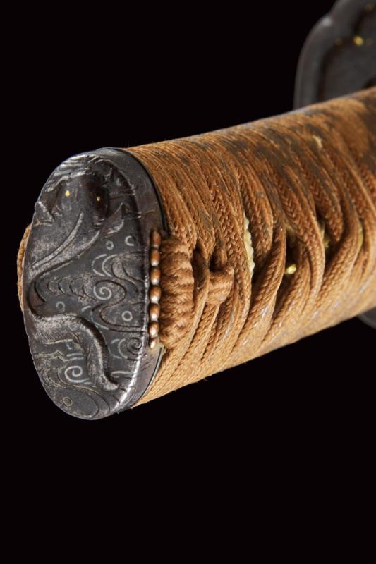 Wakizashi, Lama shobu zukuri in koshirae, Giappone, XVI Sec.