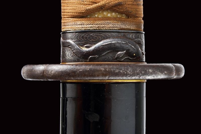 Wakizashi, Lama shobu zukuri in koshirae, Giappone, XVI Sec.
