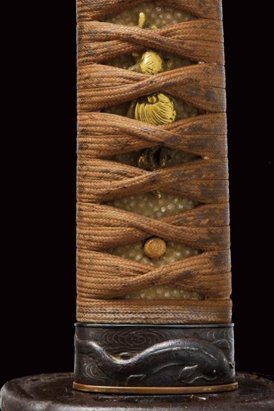 Wakizashi, Lama shobu zukuri in koshirae, Giappone, XVI Sec.