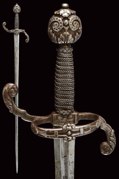 Spada, stile del XVI secolo, lunghezza 120 cm, Italia, XIX secolo