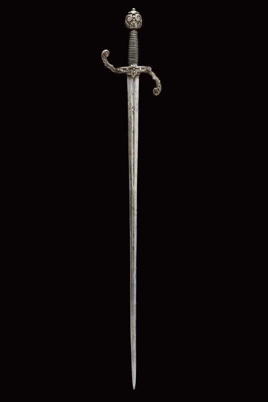 Spada, stile del XVI secolo, lunghezza 120 cm, Italia, XIX secolo