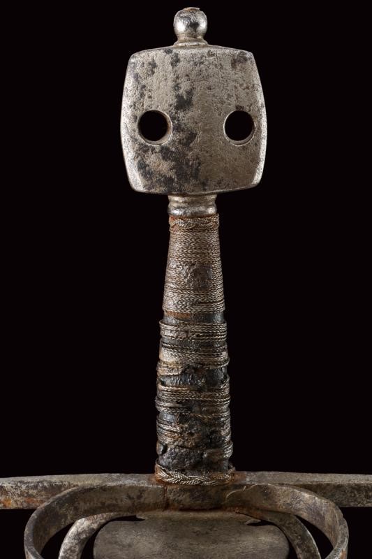 Spada, lama dritta a due fili, ferro e legno, Italia del Nord/Austria, ultimo quarto del XVI seco...
