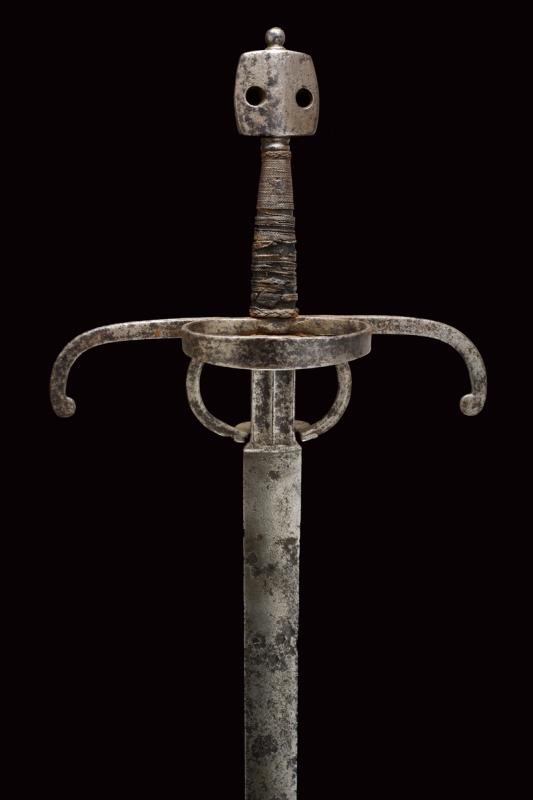 Spada, lama dritta a due fili, ferro e legno, Italia del Nord/Austria, ultimo quarto del XVI seco...