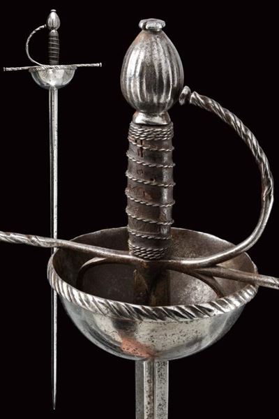 Spada a tazza, tecnica spagnola, lunghezza 116 cm, datata 1650/60