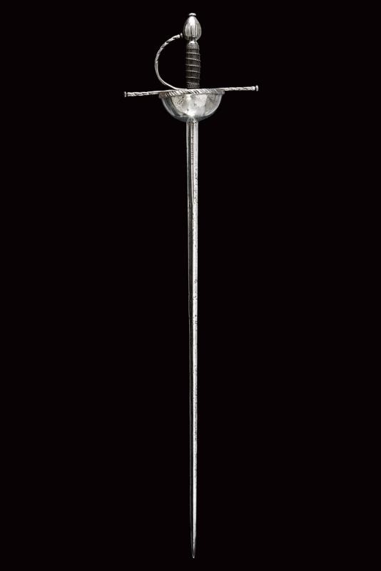 Spada a tazza, tecnica spagnola, lunghezza 116 cm, datata 1650/60