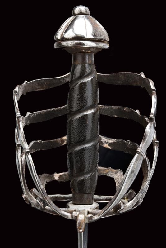 Spada a gabbia, Francia, 1740-1750, lunghezza 108.5 cm.