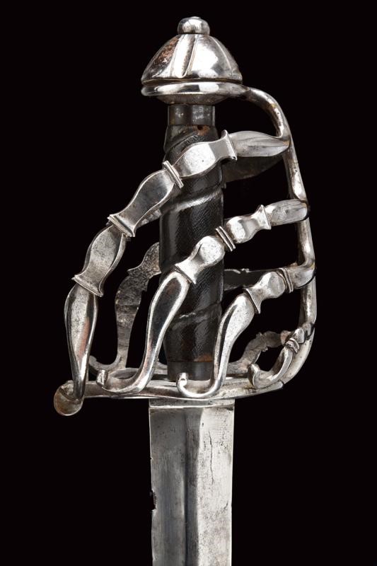 Spada a gabbia, Francia, 1740-1750, lunghezza 108.5 cm.