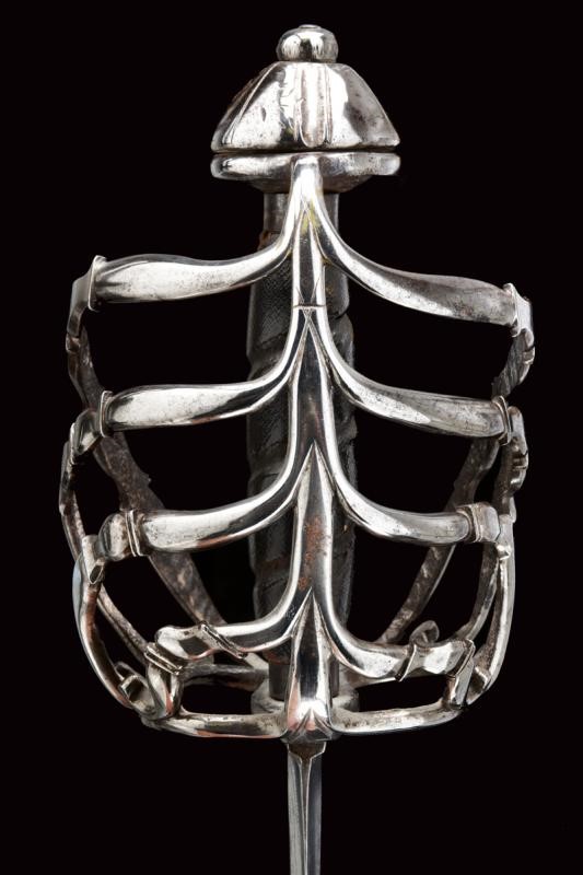 Spada a gabbia, Francia, 1740-1750, lunghezza 108.5 cm.