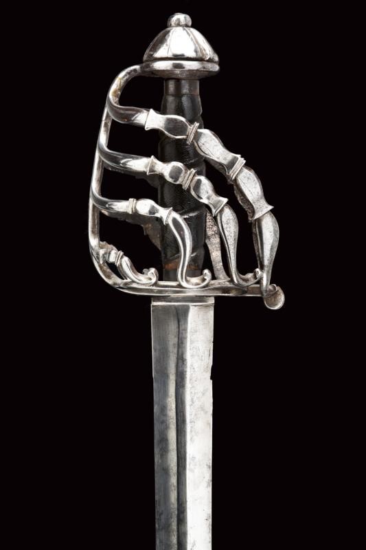 Spada a gabbia, Francia, 1740-1750, lunghezza 108.5 cm.