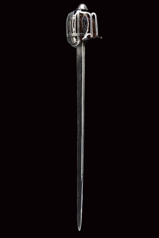 Spada a gabbia, tecnica scozzese, circa 1730