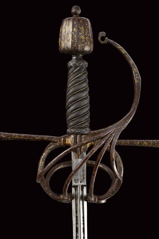 Spada da lato a tre ponti, Italia settentrionale, circa 1600
