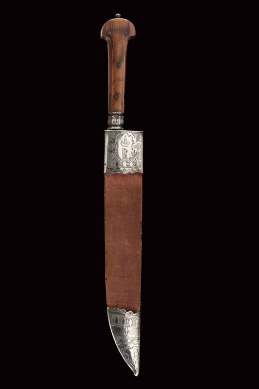 Coltella con stemma del Principe delle Asturie, Spagna, 1780 circa