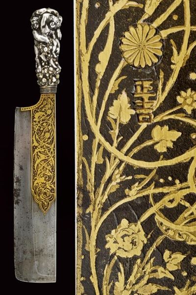 Coltella da caccia con lama giapponese, Germania, circa 1700