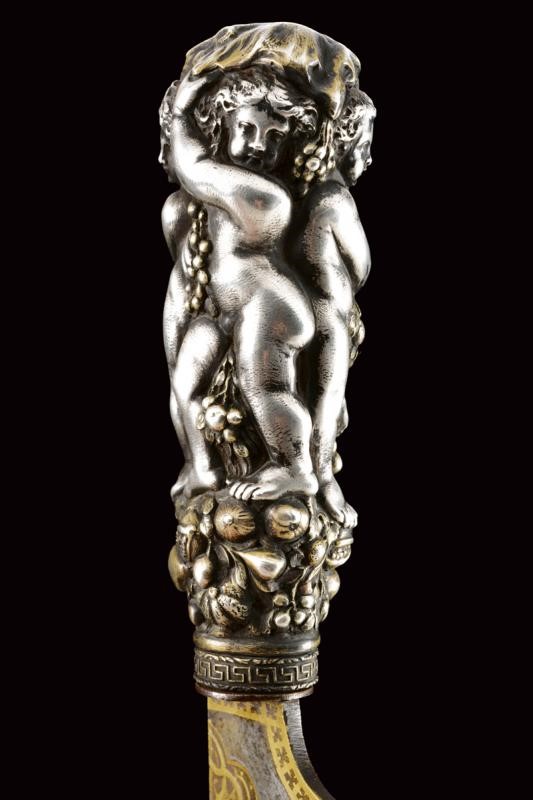 Coltella da caccia con lama giapponese, Germania, circa 1700