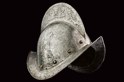 Morione inciso, Germania, circa 1620