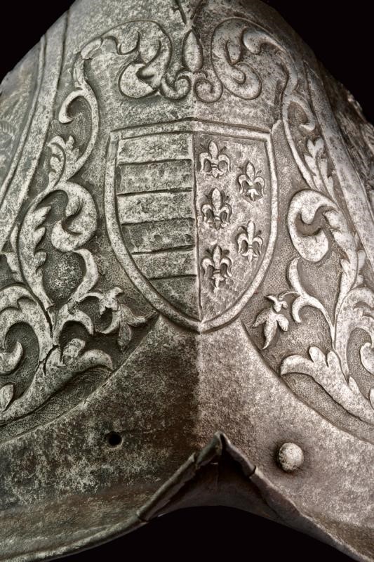 Morione sbalzato, Italia, 1600 circa, altezza 25 cm