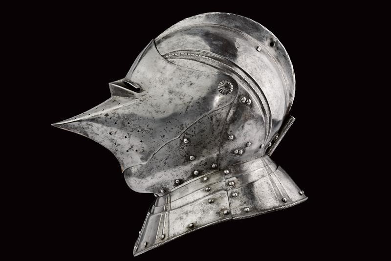 Elmo chiuso a visiera, Svezia, circa 1600
