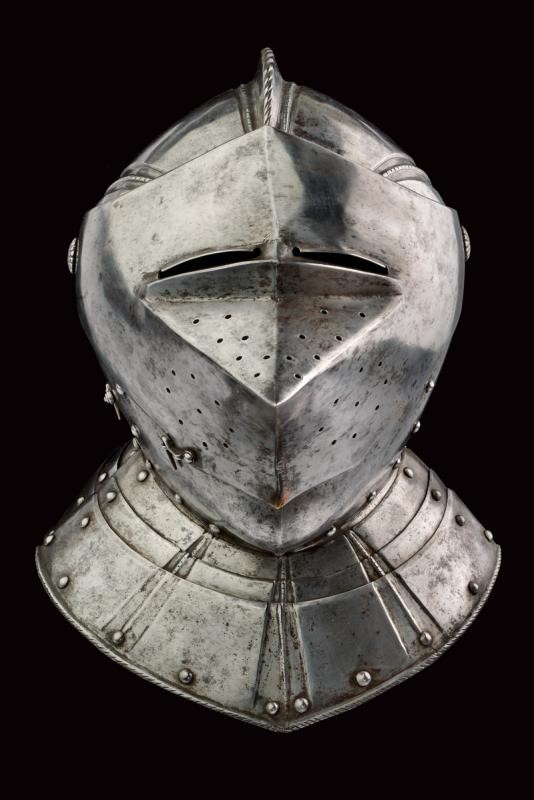 Elmo chiuso a visiera, Svezia, circa 1600