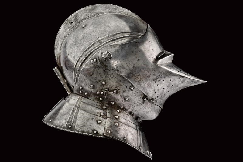 Elmo chiuso a visiera, Svezia, circa 1600